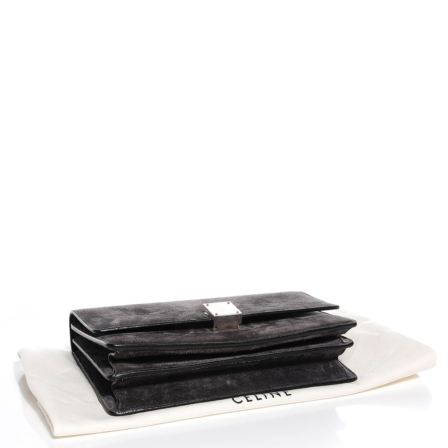 Suede Small Case Bag Gray