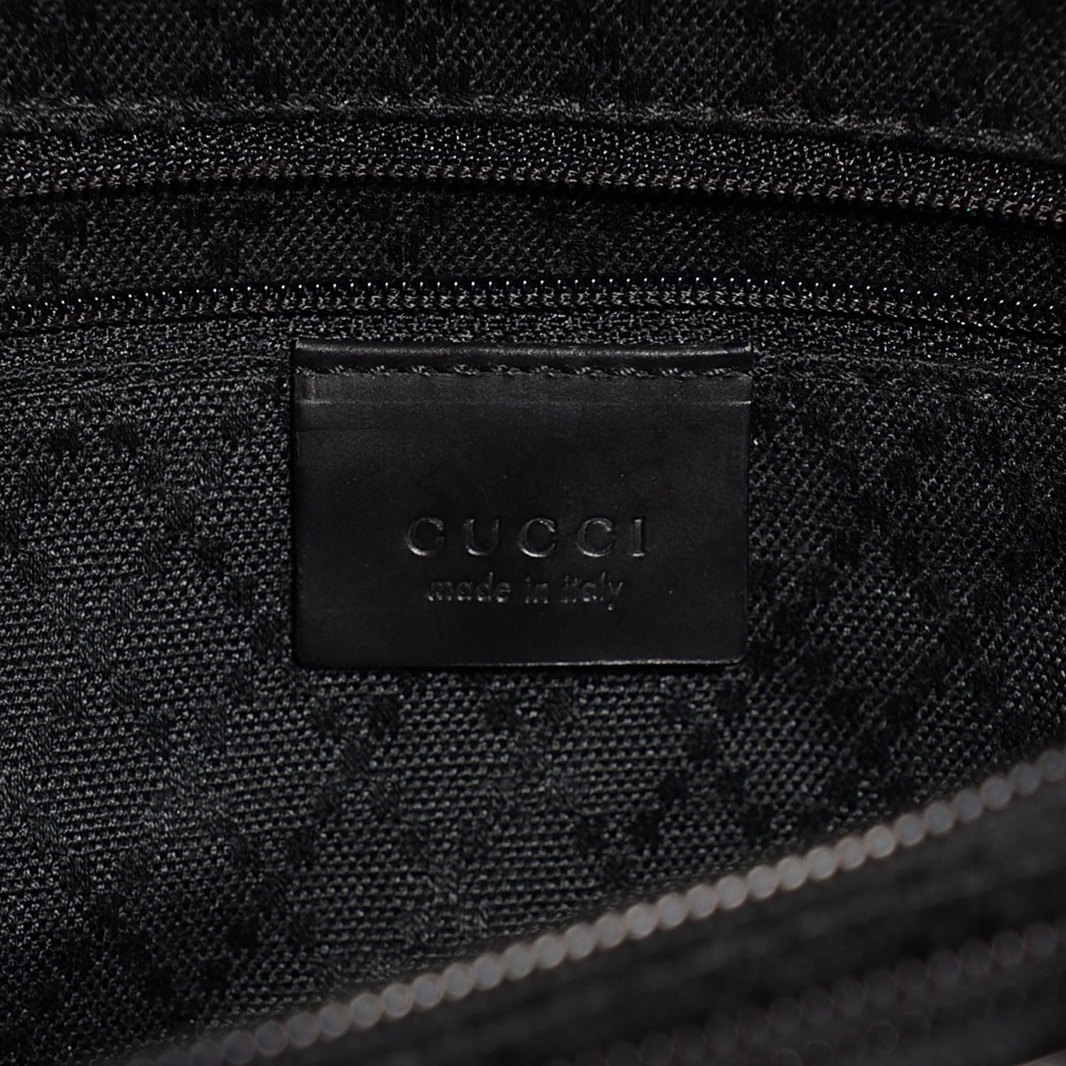 Gucci Nylon Monogram Large Bamboo Shopper Tote Black 6 of 8