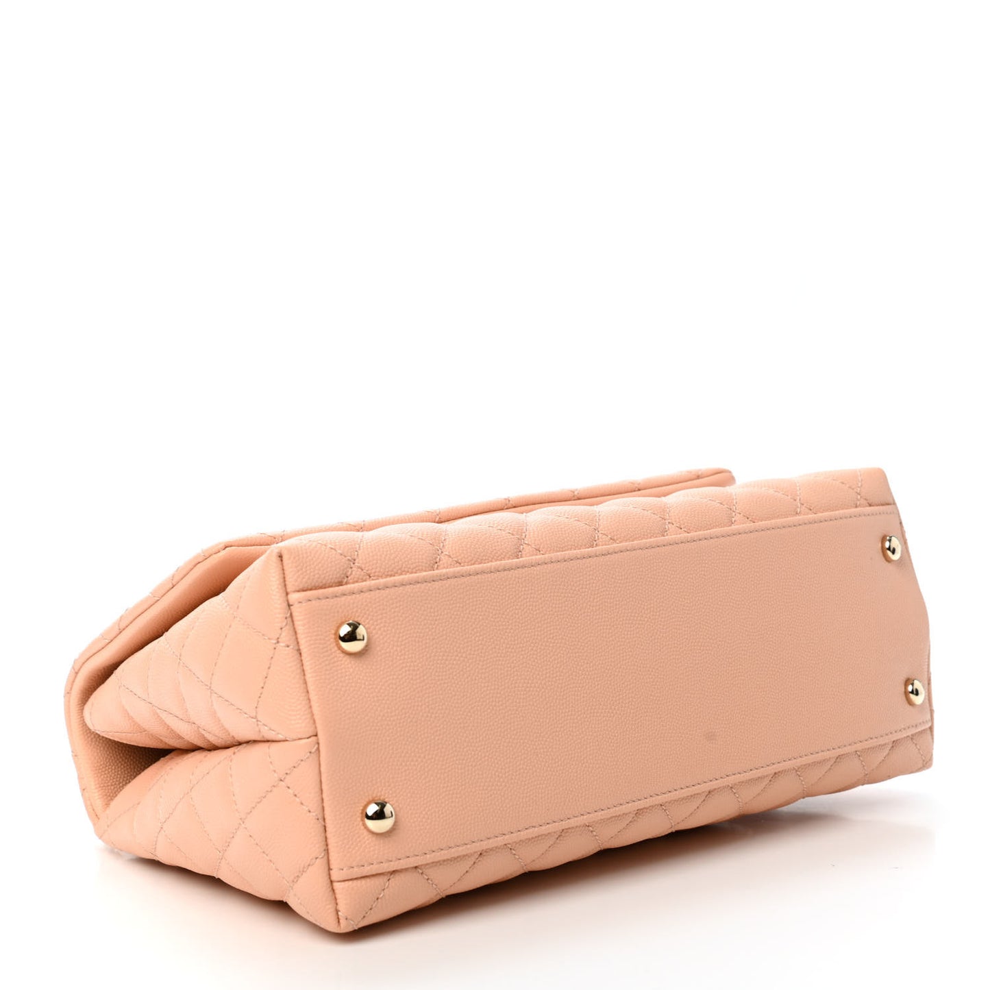 Caviar Quilted Small Coco Handle Flap Light Pink