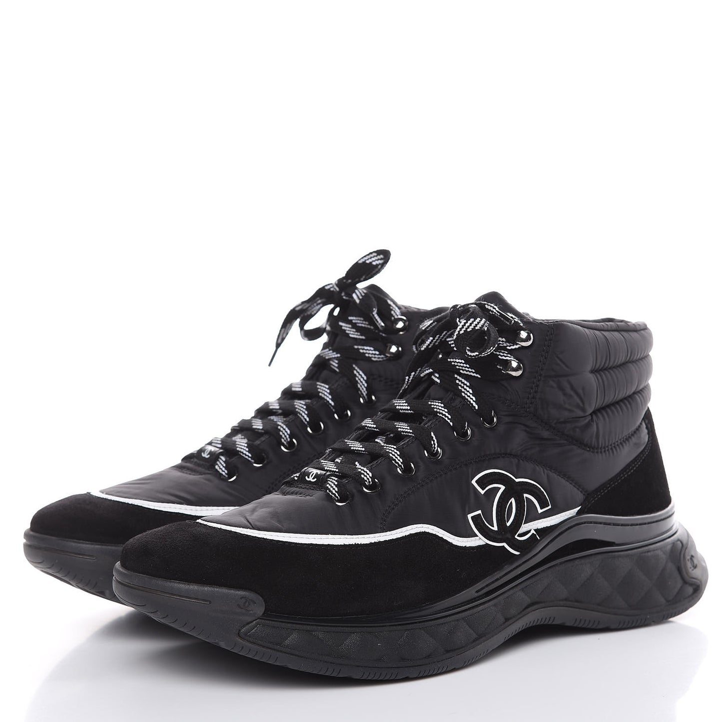 Fabric Suede Mens CC Sneakers 46 Black