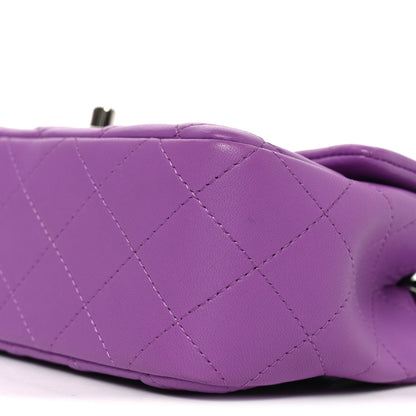 Chanel Lambskin Quilted Mini Rectangular Flap Purple 10 of 10