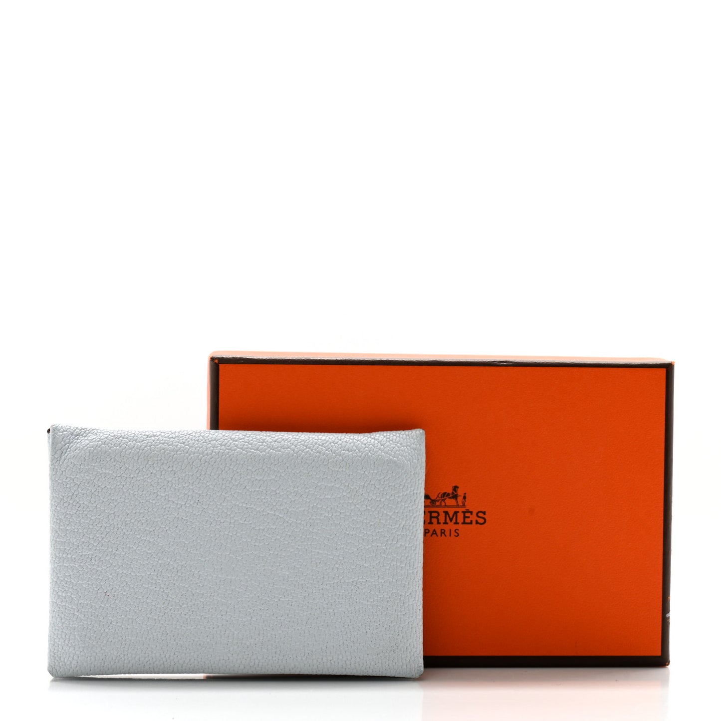 Chevre Mysore Verso Calvi Card Case Bleu Brume Brique