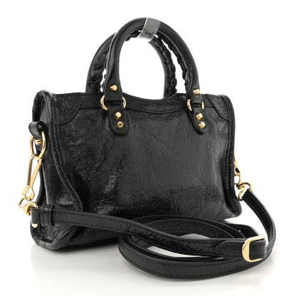 Balenciaga Agneau Classic Gold Hardware Nano City Black 4 of 12