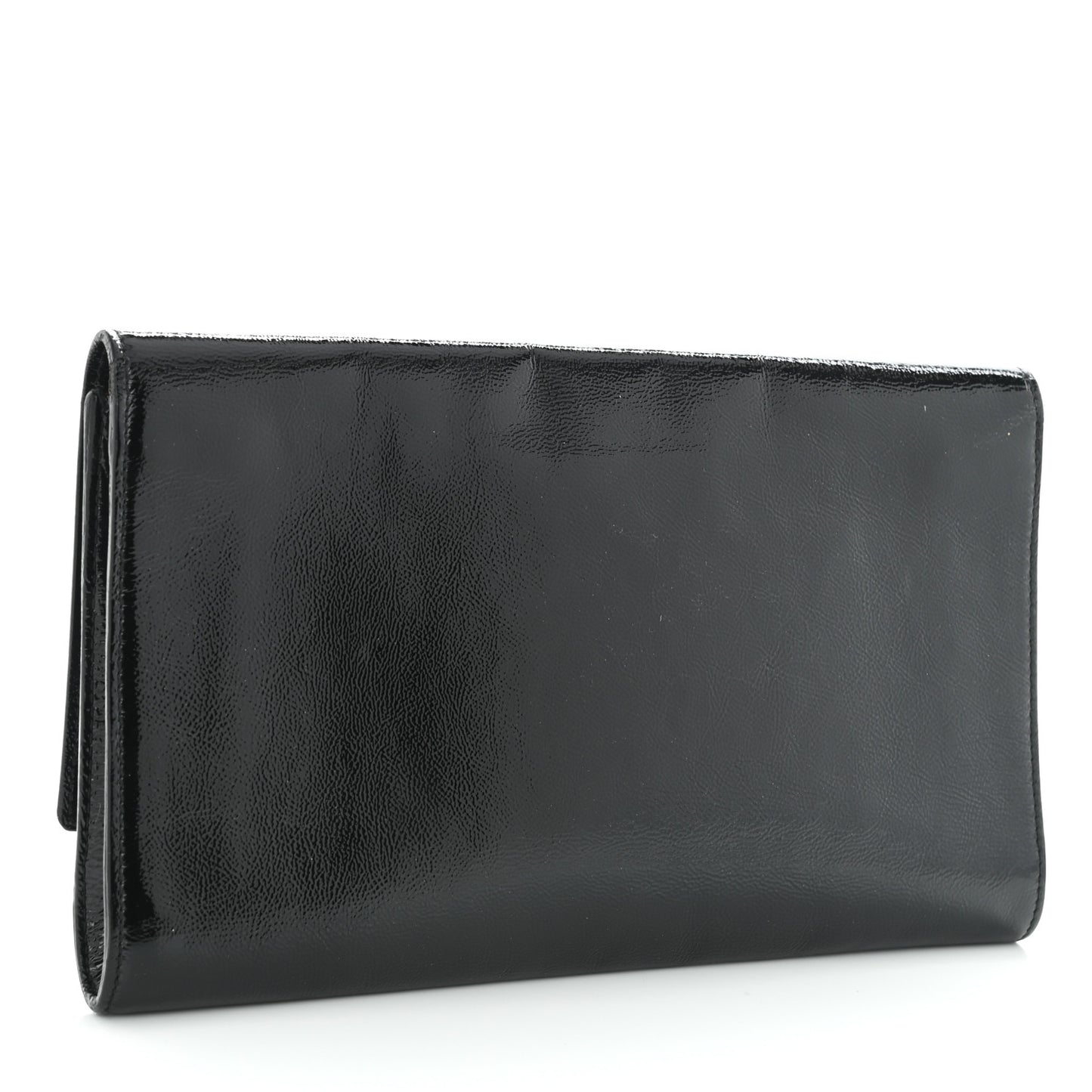 Textured Patent Monogram Belle De Jour Clutch Black