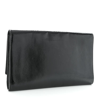 Saint Laurent Textured Patent Monogram Belle De Jour Clutch Black 3 of 8