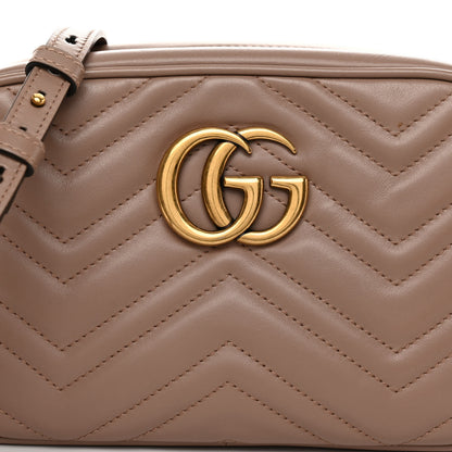 Gucci Calfskin Matelasse Small GG Marmont Chain Shoulder Bag Porcelain Rose 8 of 11