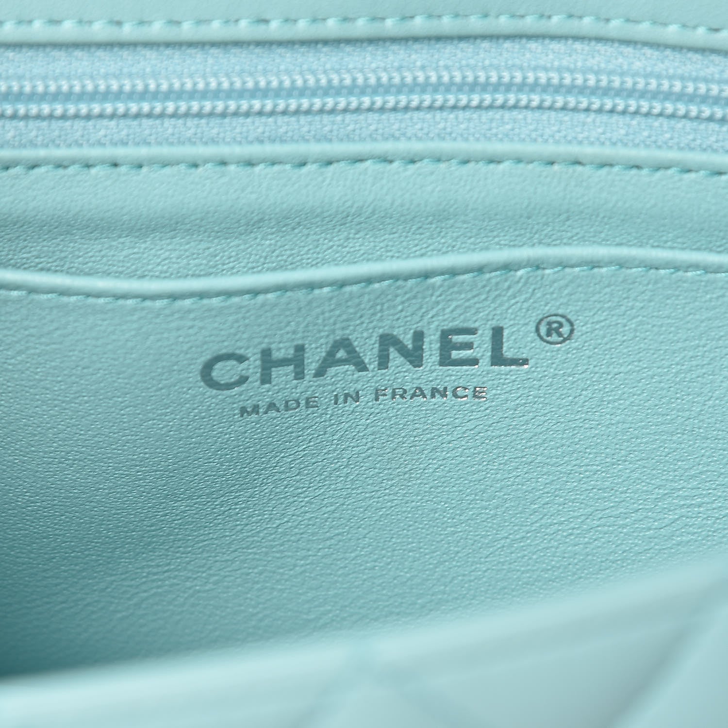 Chanel Lambskin Quilted Mini Rectangular Flap Light Blue 6 of 11
