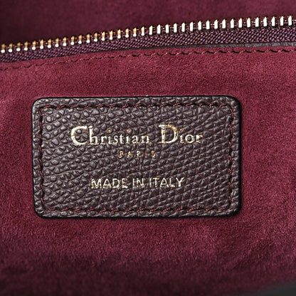 Christian Dior Grained Calfskin Large Lady Dior Burgundy 6 of 9