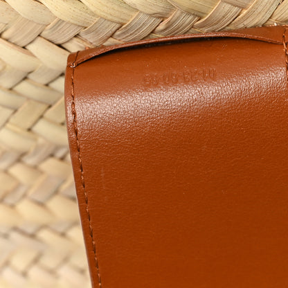 Chloe Raffia Smooth Calfskin Medium Sense Basket Caramel 6 of 10