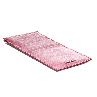 Prada Saffiano Credit Card Wallet Fuoco 4 of 7