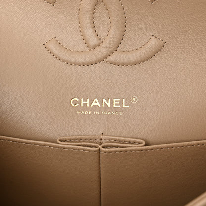 Chanel Iridescent Caviar Quilted Medium Double Flap Dark Beige 6 of 11