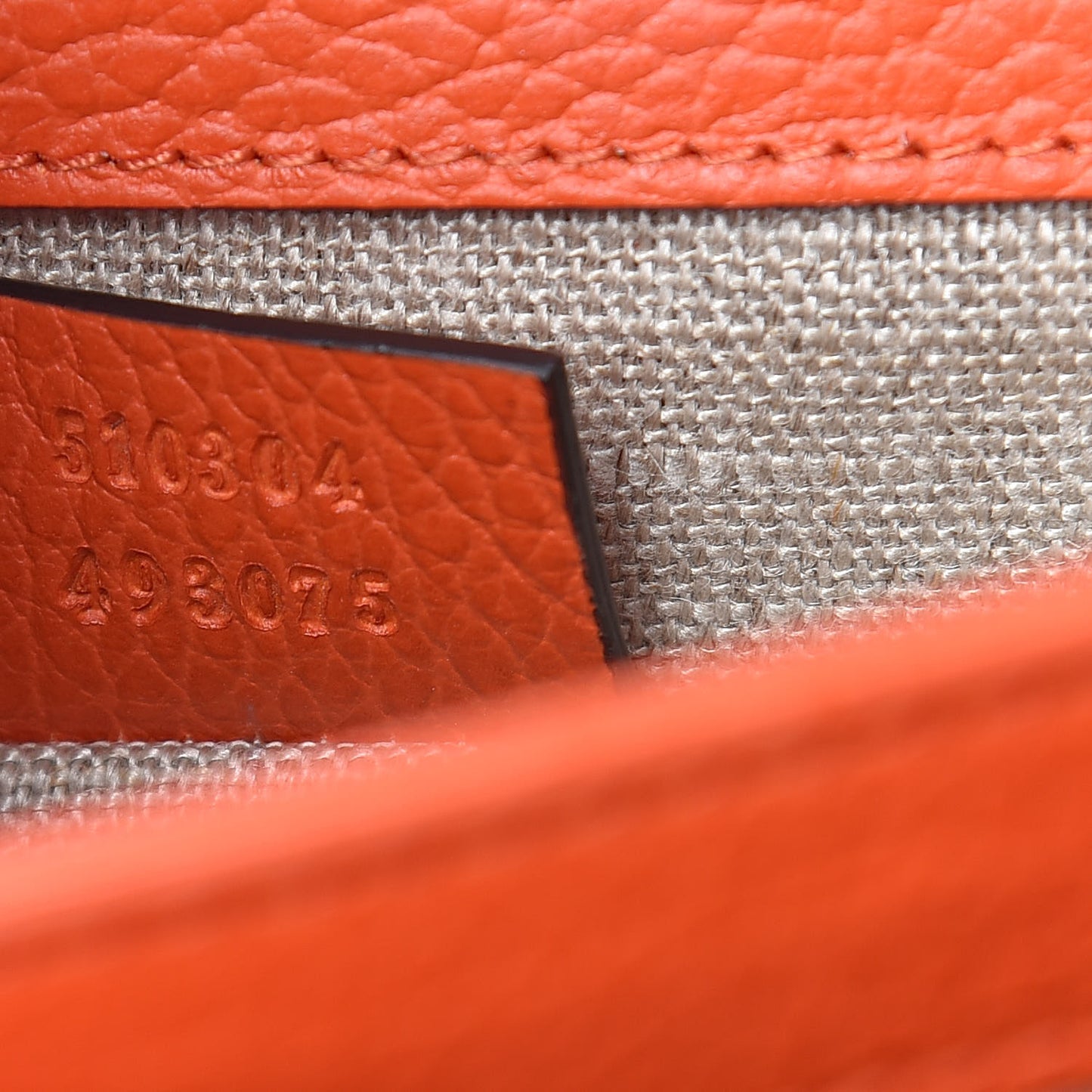 Dollar Calfskin Small Interlocking G Shoulder Bag Sun Orange