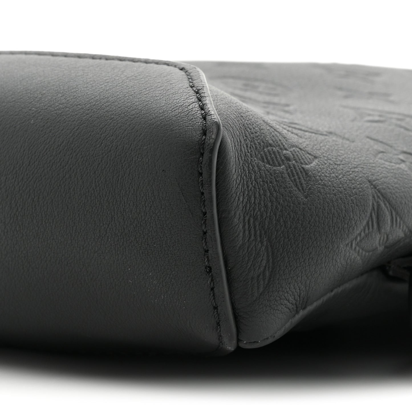 Calfskin Shadow Monogram Duo Slingbag Black