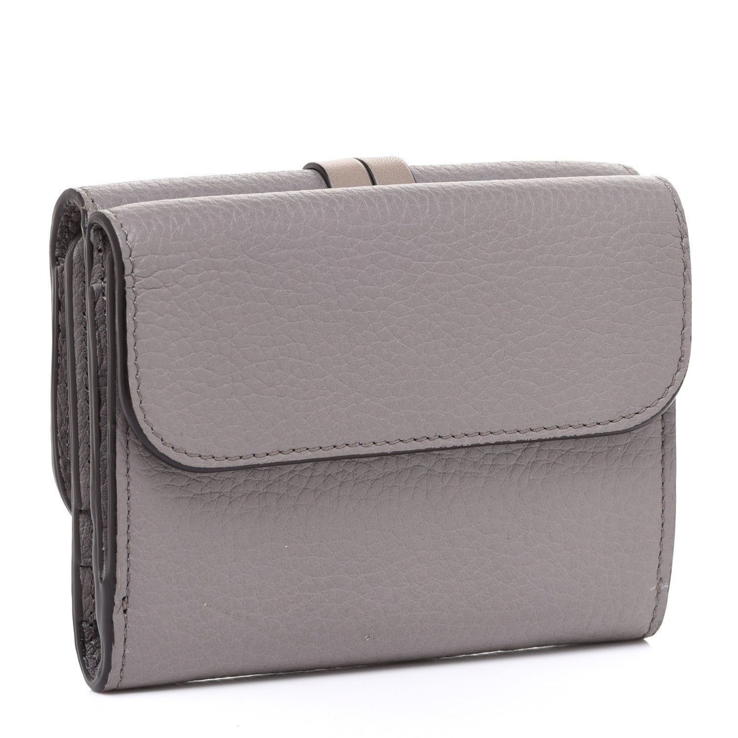 Chloe Calfskin Alphabet Trifold Wallet Cashmere Grey 3 of 12