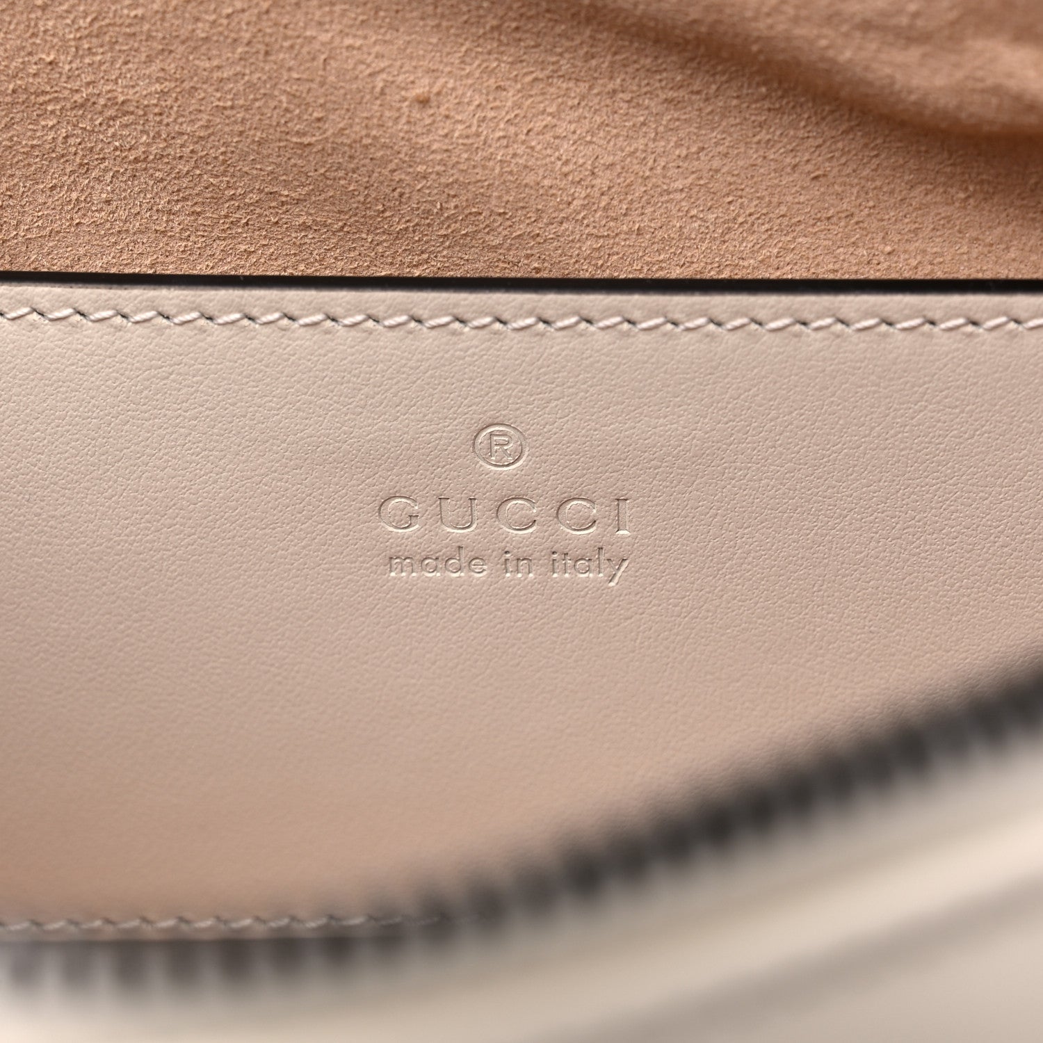 Gucci Calfskin Matelasse Chevron GG Marmont Sling Shoulder Bag Mystic White 6 of 10