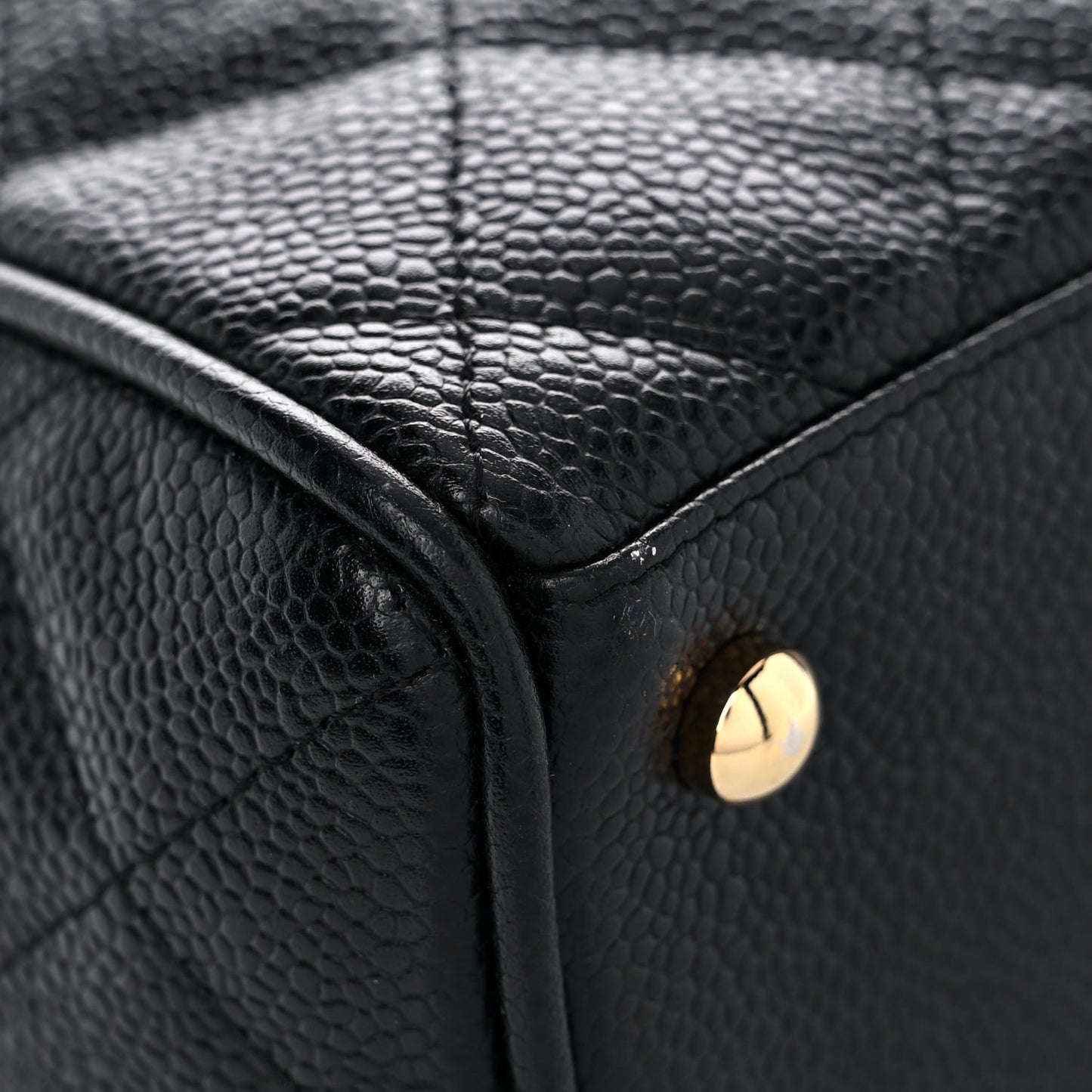 Caviar Quilted Small Bowler Black