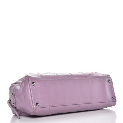 Chanel Caviar Square Stitched Tote Purple 4 of 16