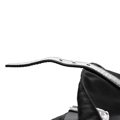 Prada Re-Nylon Vela Saffiano Pocket Double Buckle Messenger Shoulder Bag Black 13 of 13