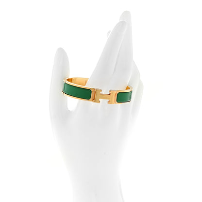Hermes Enamel Narrow Clic Clac H Bracelet GM Vert Spain 2 of 6