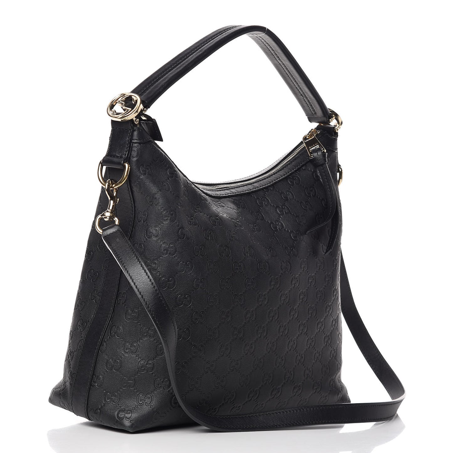 Guccissima Small Miss GG Hobo Black