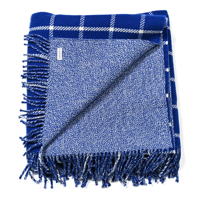 Burberry Wool Windowpane Fringe Blanket Knight 2 of 3