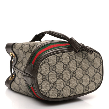 Gucci GG Supreme Monogram Web Mini Ophidia Bucket Bag Brown 4 of 10