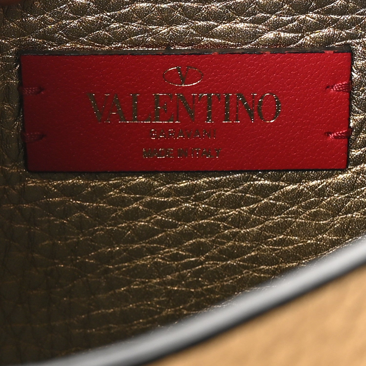Valentino Garavani Metallic Vitello Rockstud Side Slip Crossbody Bag  Antique Brass 6 of 9