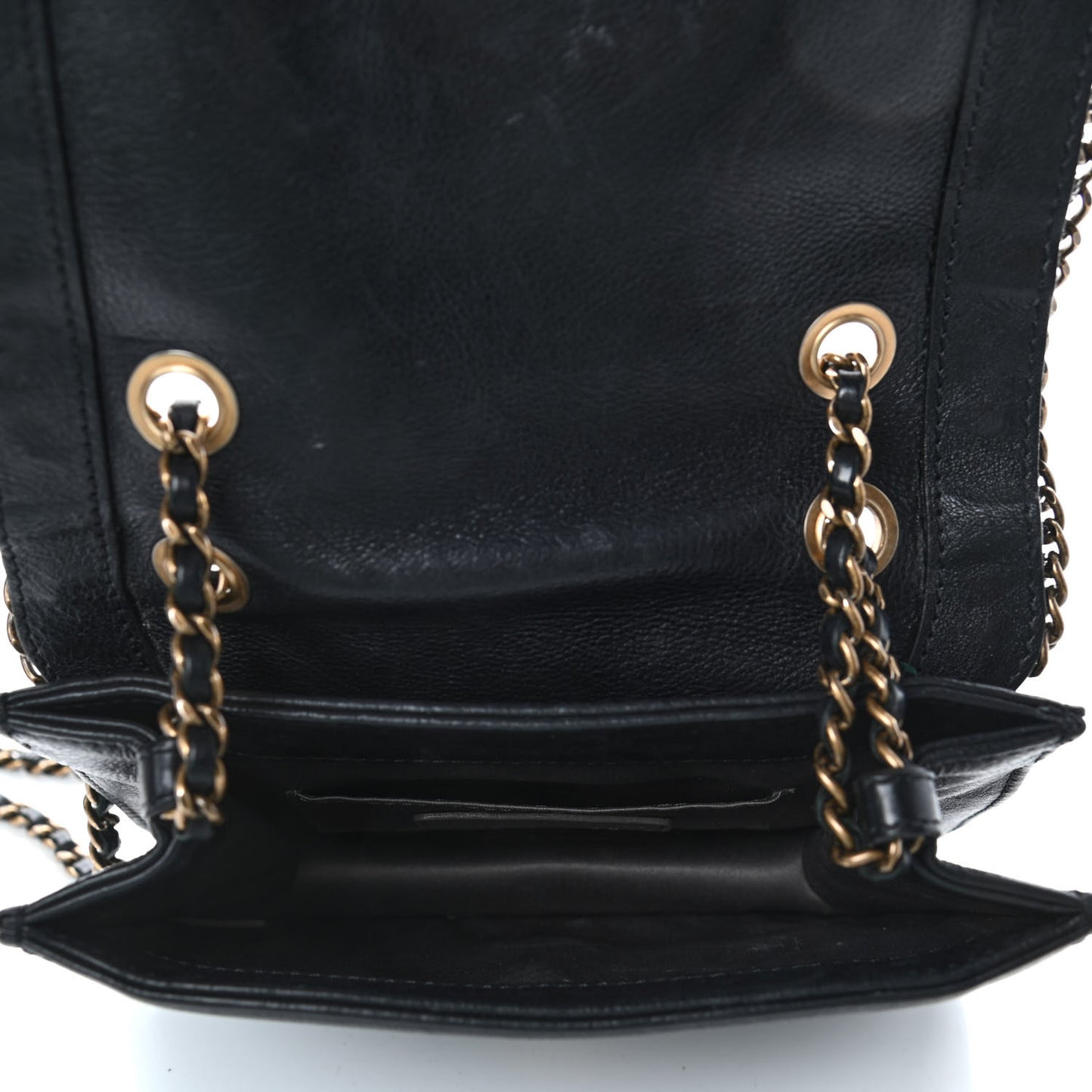 Calfskin Chain CC Small Byzance Flap Black