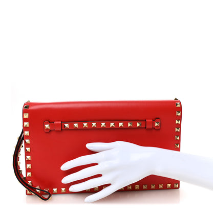 Valentino Garavani Nappa Rockstud Wristlet Clutch Rosso Valentino 2 of 6