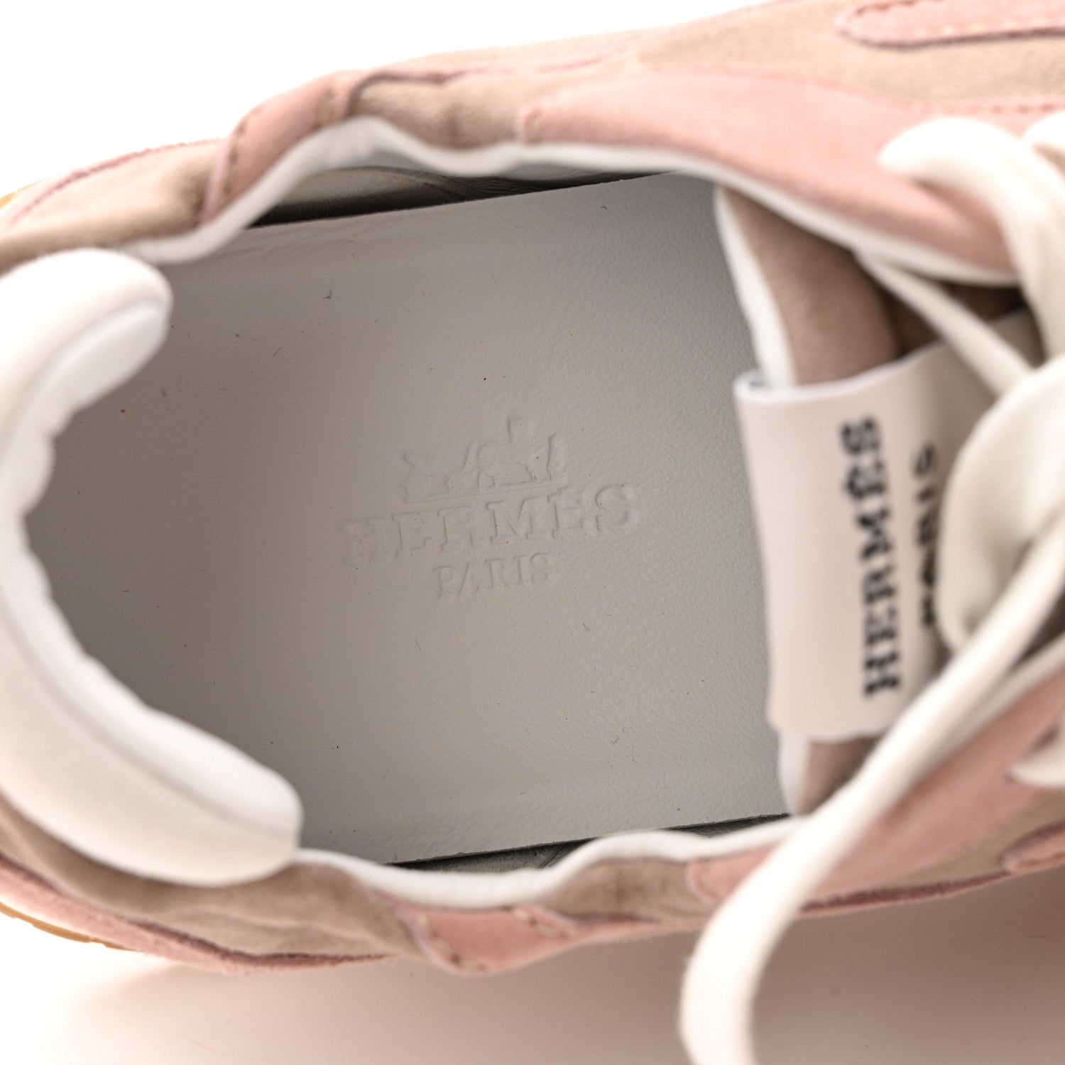 Hermes Suede Goatskin Jet Sneakers 37 Rose Cancan Rose Aquarelle 7 of 9