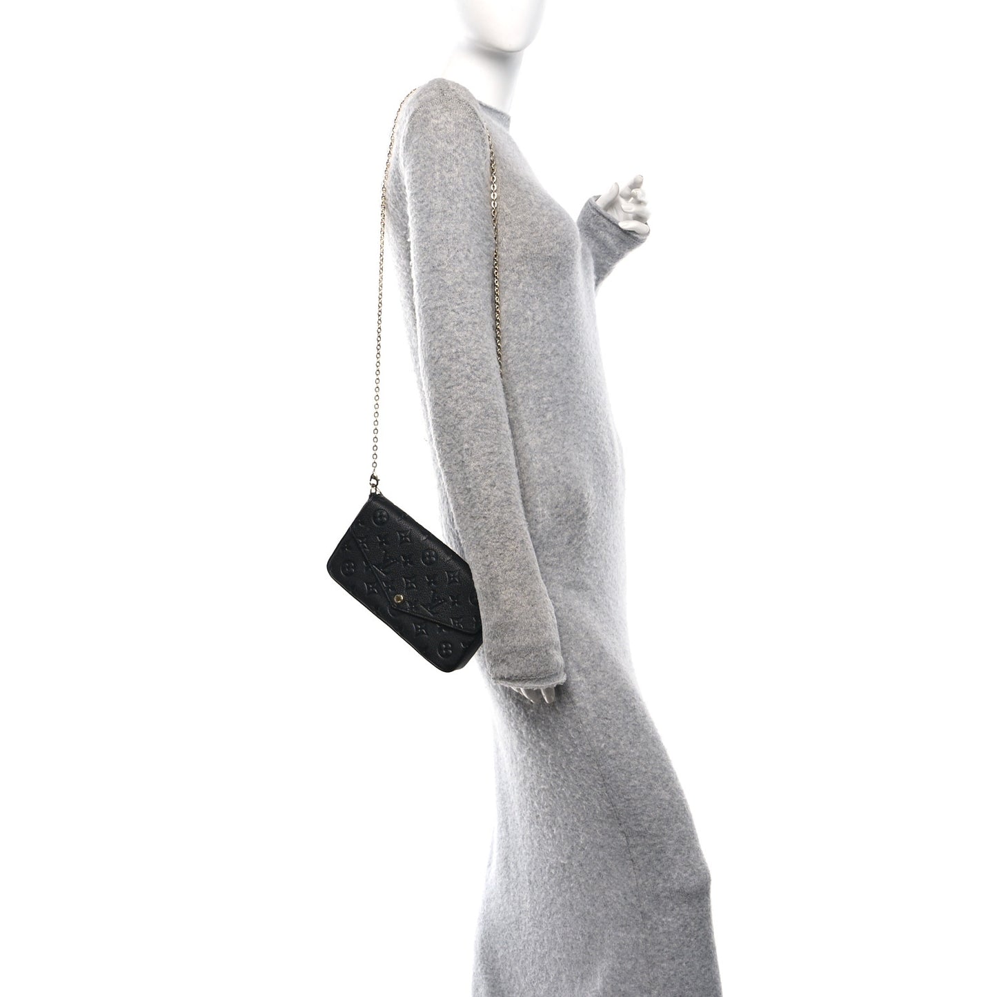 Empreinte Pochette Felicie Chain Wallet Black