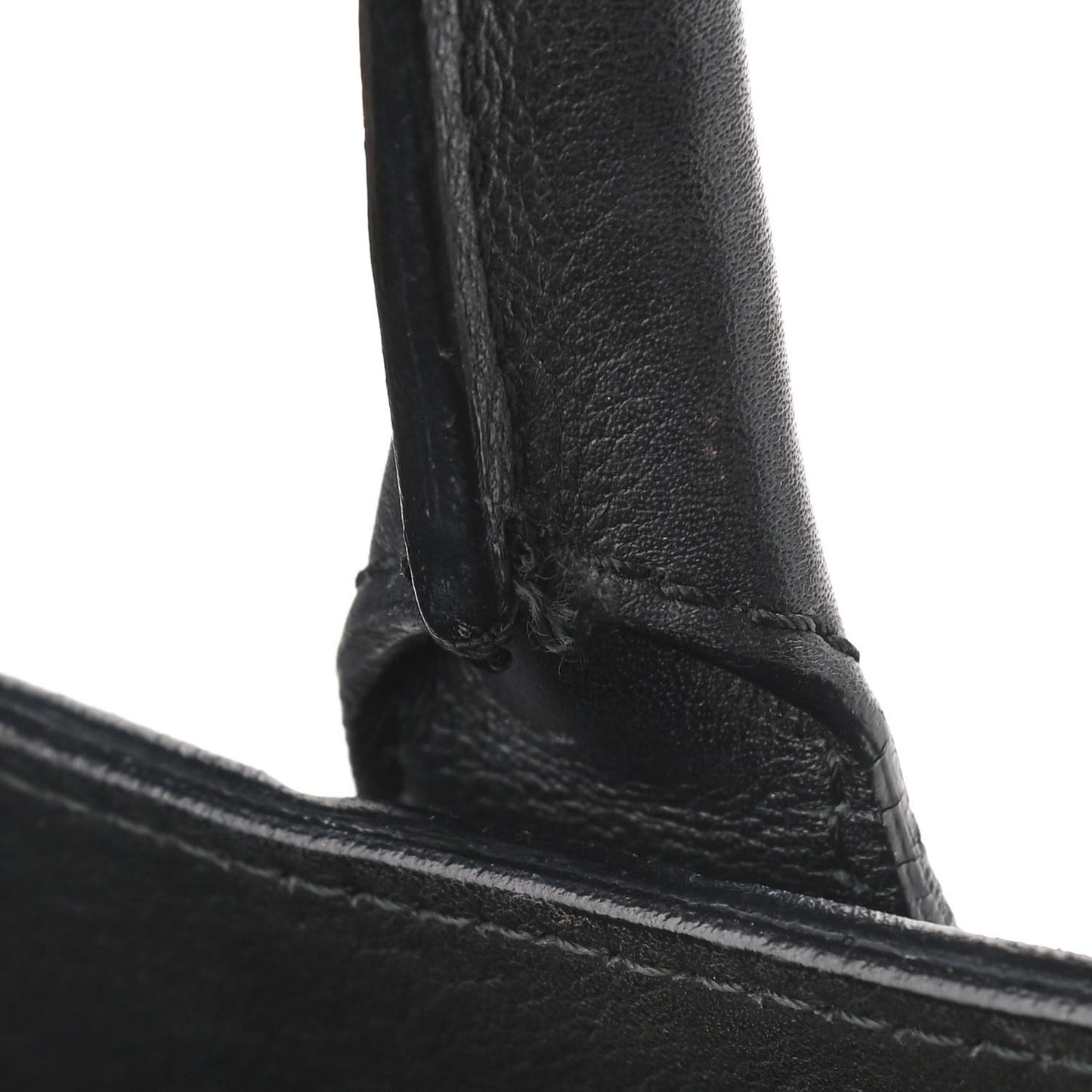 Calfskin House Check Small Banner Tote Black