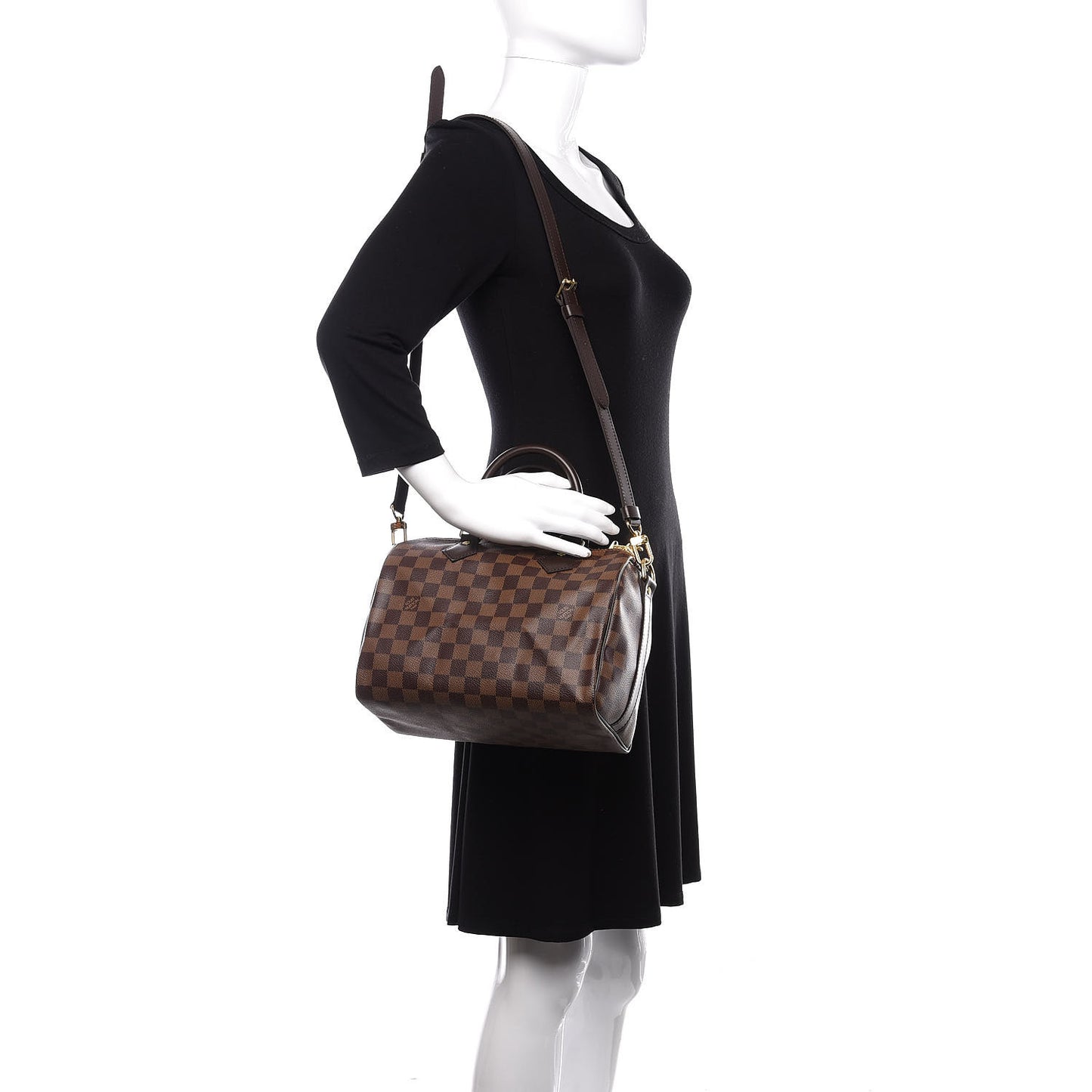 Damier Ebene Speedy Bandouliere 25