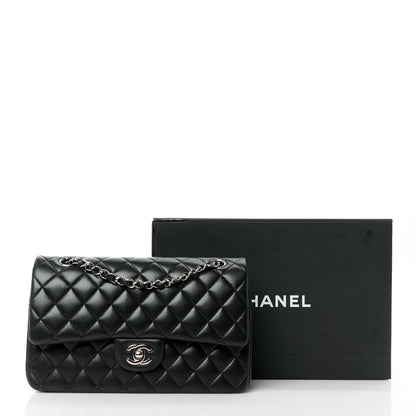 Chanel Lambskin Quilted Medium Double Flap Black 12 of 12