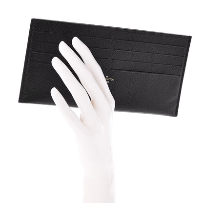 Louis Vuitton Calfskin Felicie Chain Wallet Card Holder Insert Black 2 of 6