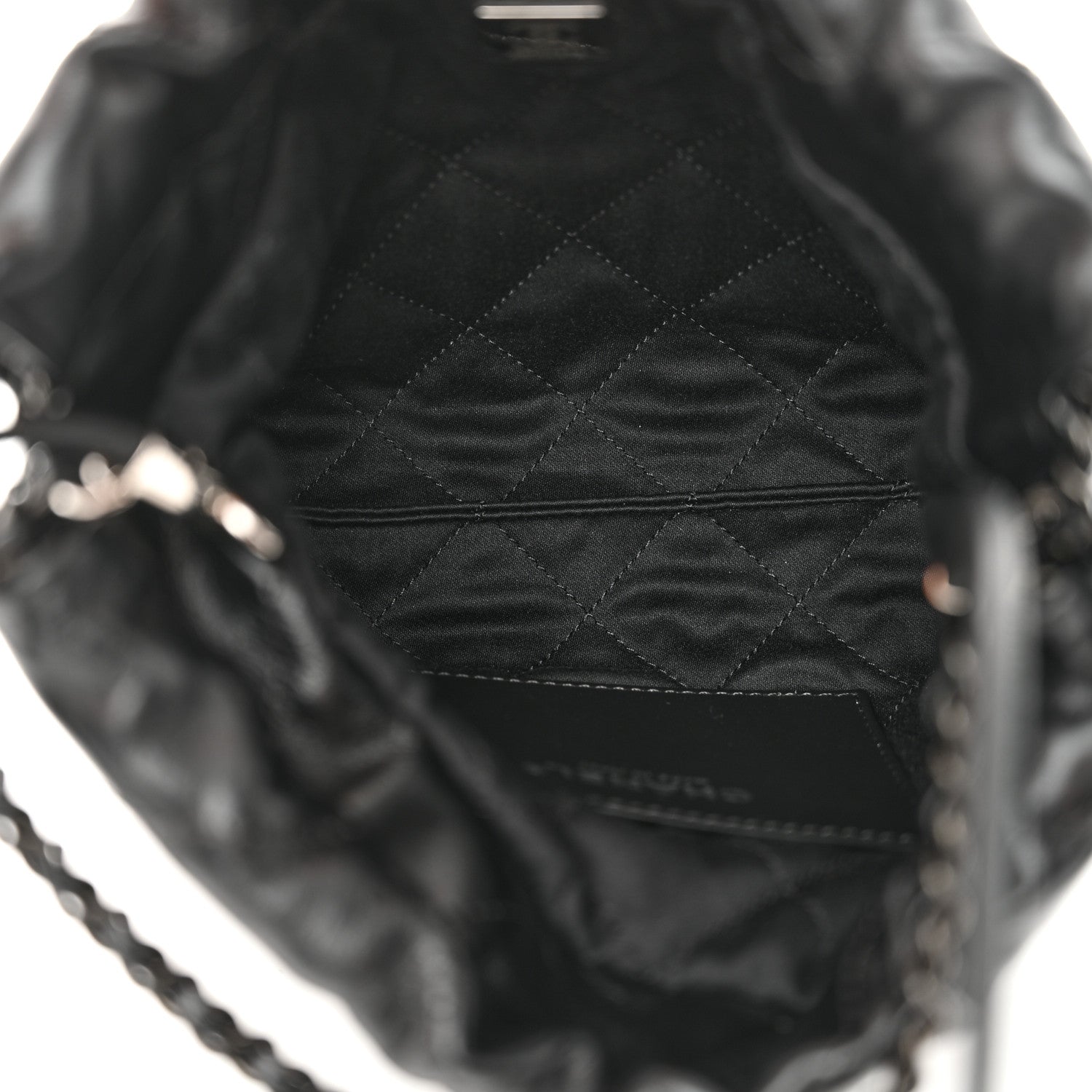 Chanel Shiny Calfskin Quilted Mini Chanel 22 So Black 5 of 11