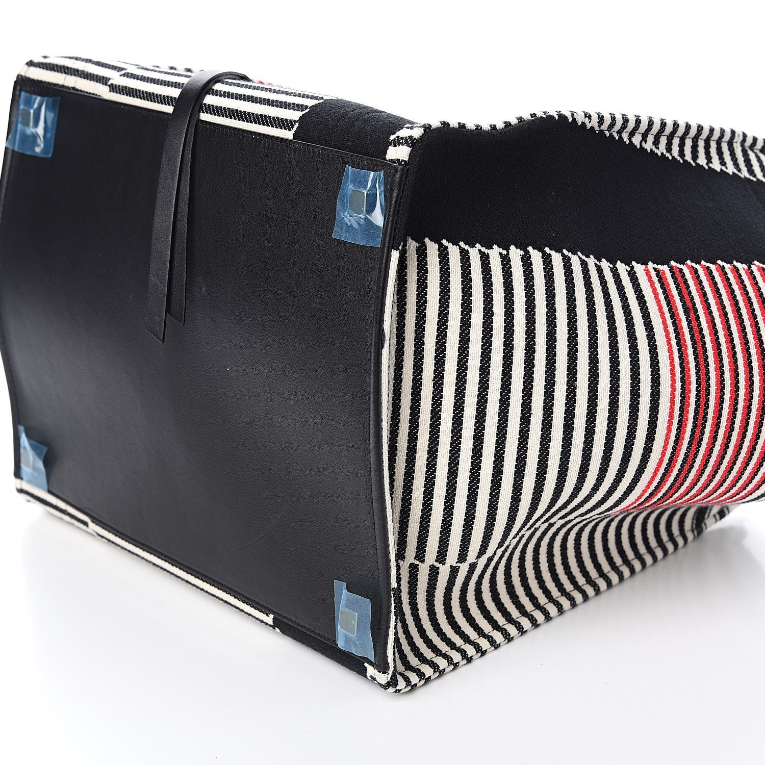 Celine Cotton Canvas Stripped Medium Phantom Luggage Multicolor 10 of 10