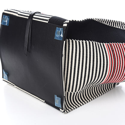 Celine Cotton Canvas Stripped Medium Phantom Luggage Multicolor 10 of 10