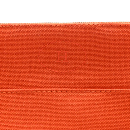 Hermes Cotton Canvas Mini Bolide Travel Cosmetic Pouch Feu 6 of 6