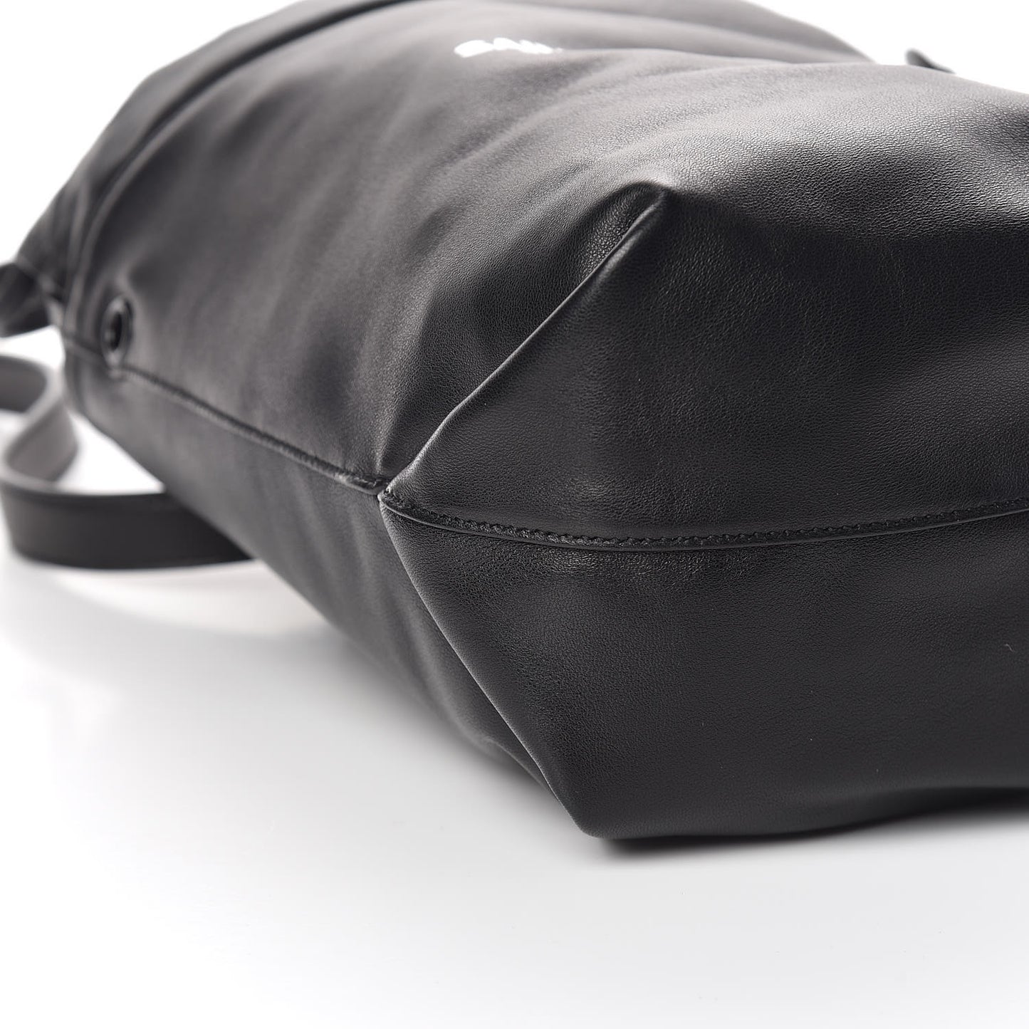 Lambskin Small Teddy Bucket Bag Black