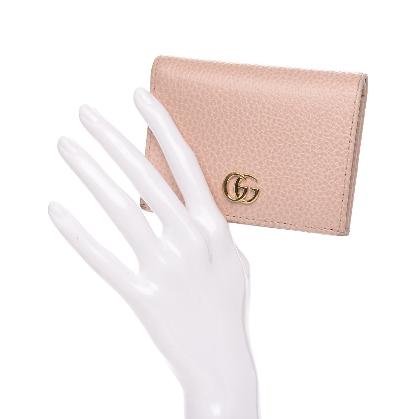 Dollar Calfskin GG Marmont Card Case Perfect Pink