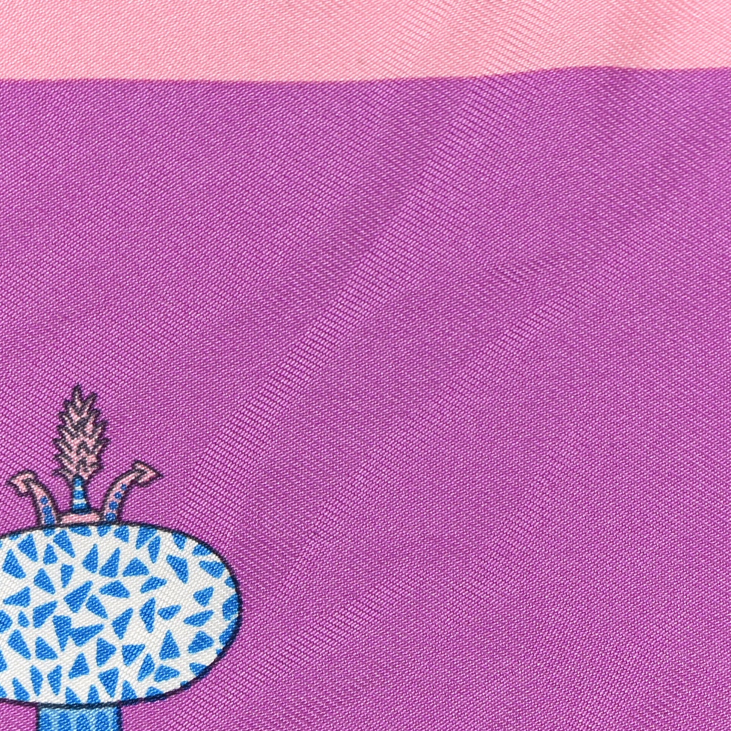 Silk La Folle Parade Zoom Scarf 45 Mauve Vert Rose