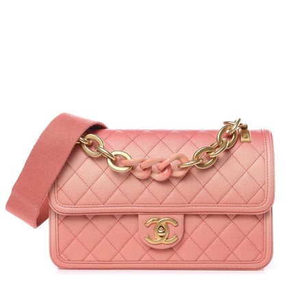 Chanel Caviar Quilted Medium Sunset On The Sea Flap Coral 1 of 9