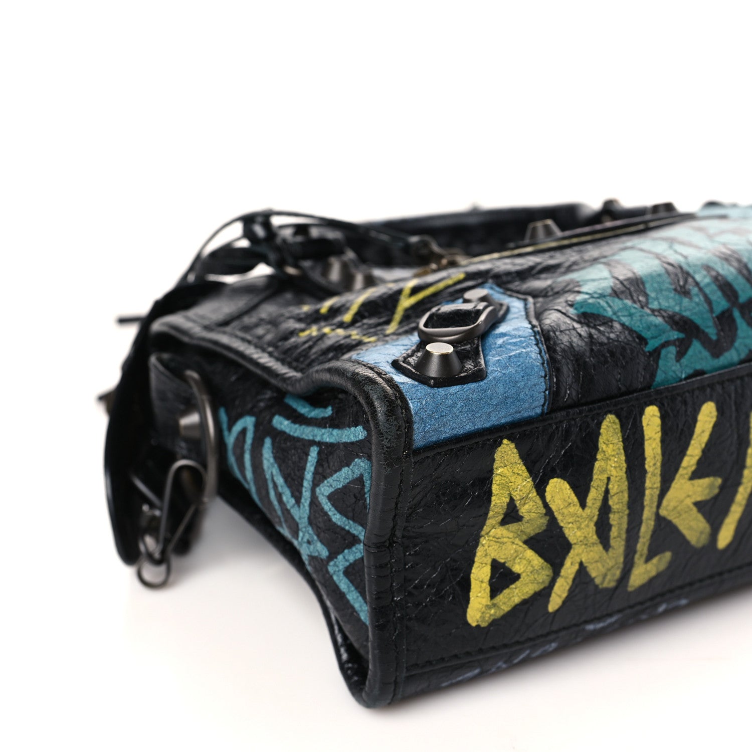 Balenciaga Agneau Arena Graffiti All Over Classic Hardware Mini City Black Multicolor 8 of 9
