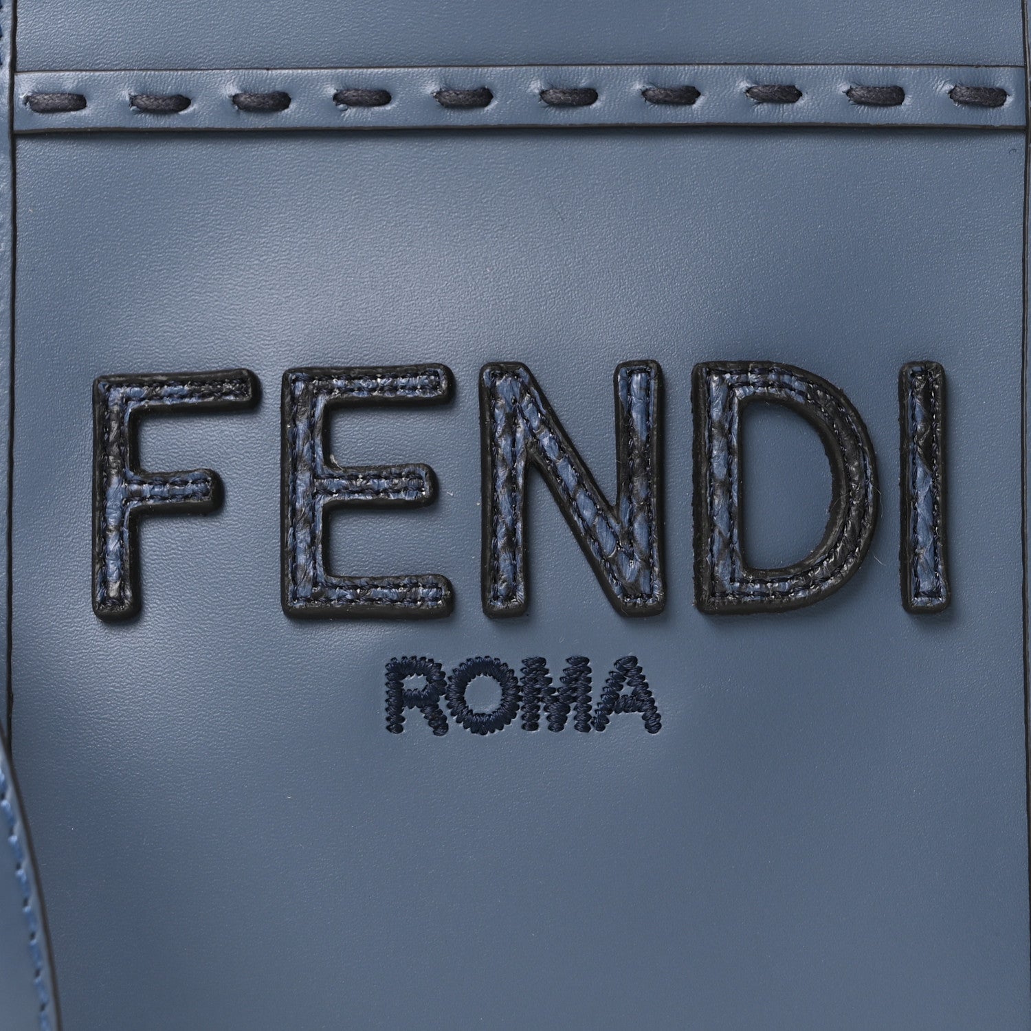 Fendi Vitello King Plexiglass Elaphe Snakeskin Print Logo Mini