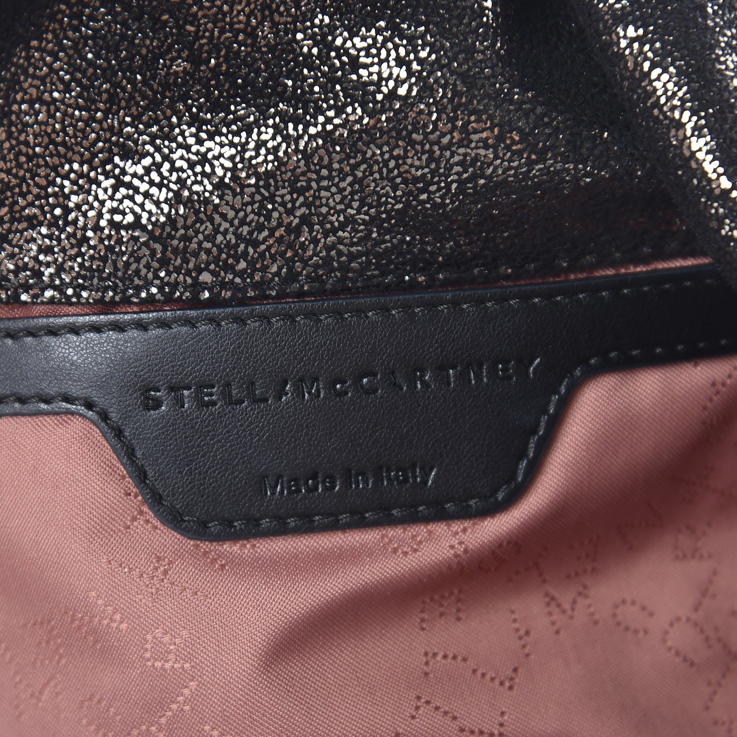 Stella McCartney Chamois Shiny Dotted Mini Falabella Fold Over Tote Ruthenium 6 of 7