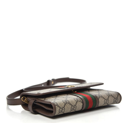 Gucci GG Supreme Monogram Web Ophidia Crossbody Wallet Beige New Acero 4 of 11