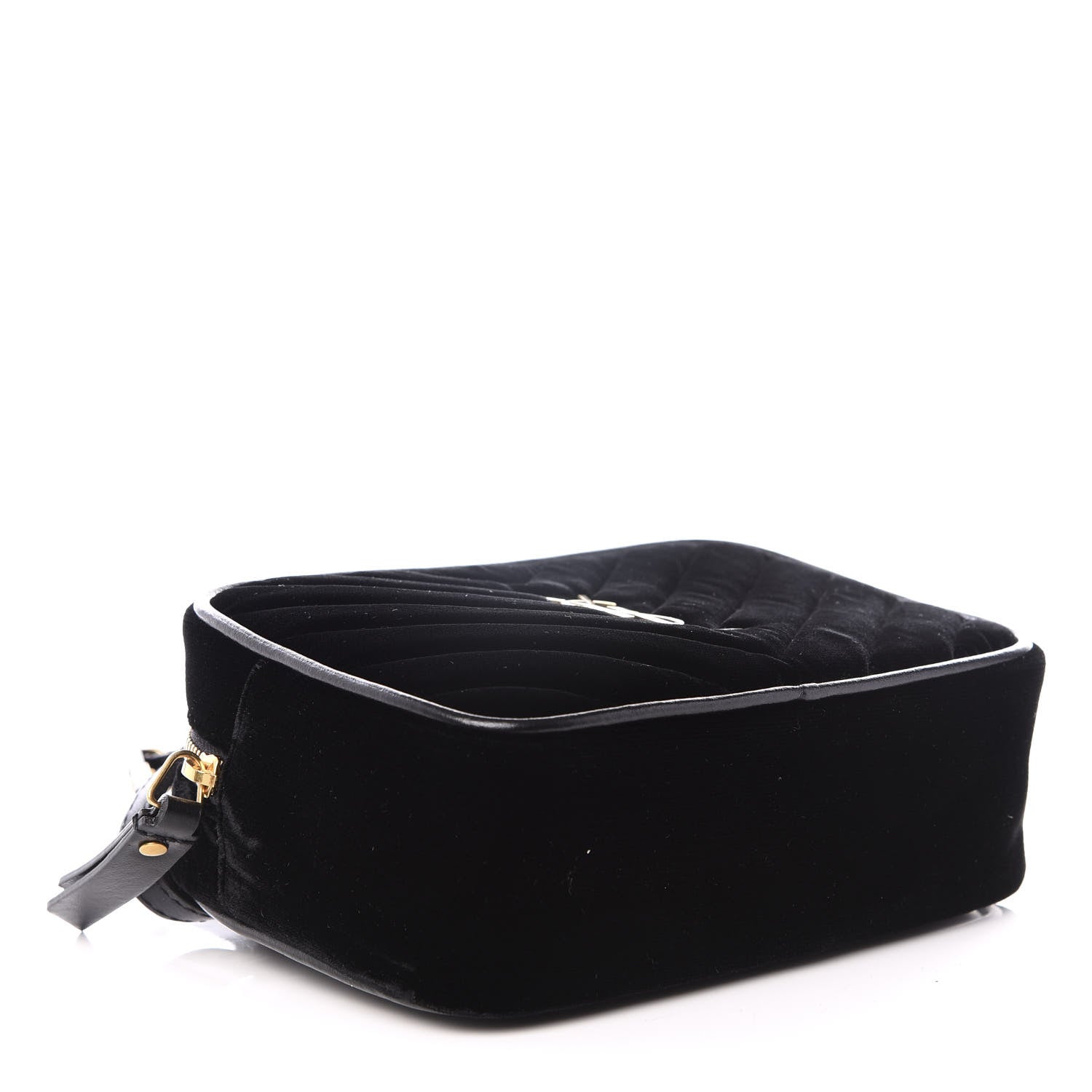 Saint Laurent Velour Matelasse Monogram Lou Belt Bag Black 3 of 8