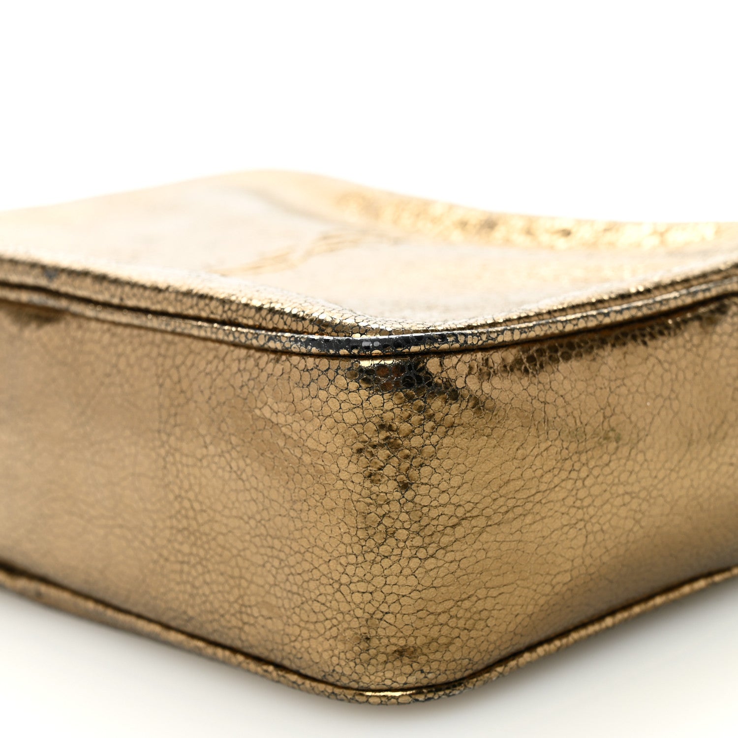Saint Laurent Calfskin Lame Monogram Small Lou Camera Bag Gold Olive 10 of 10