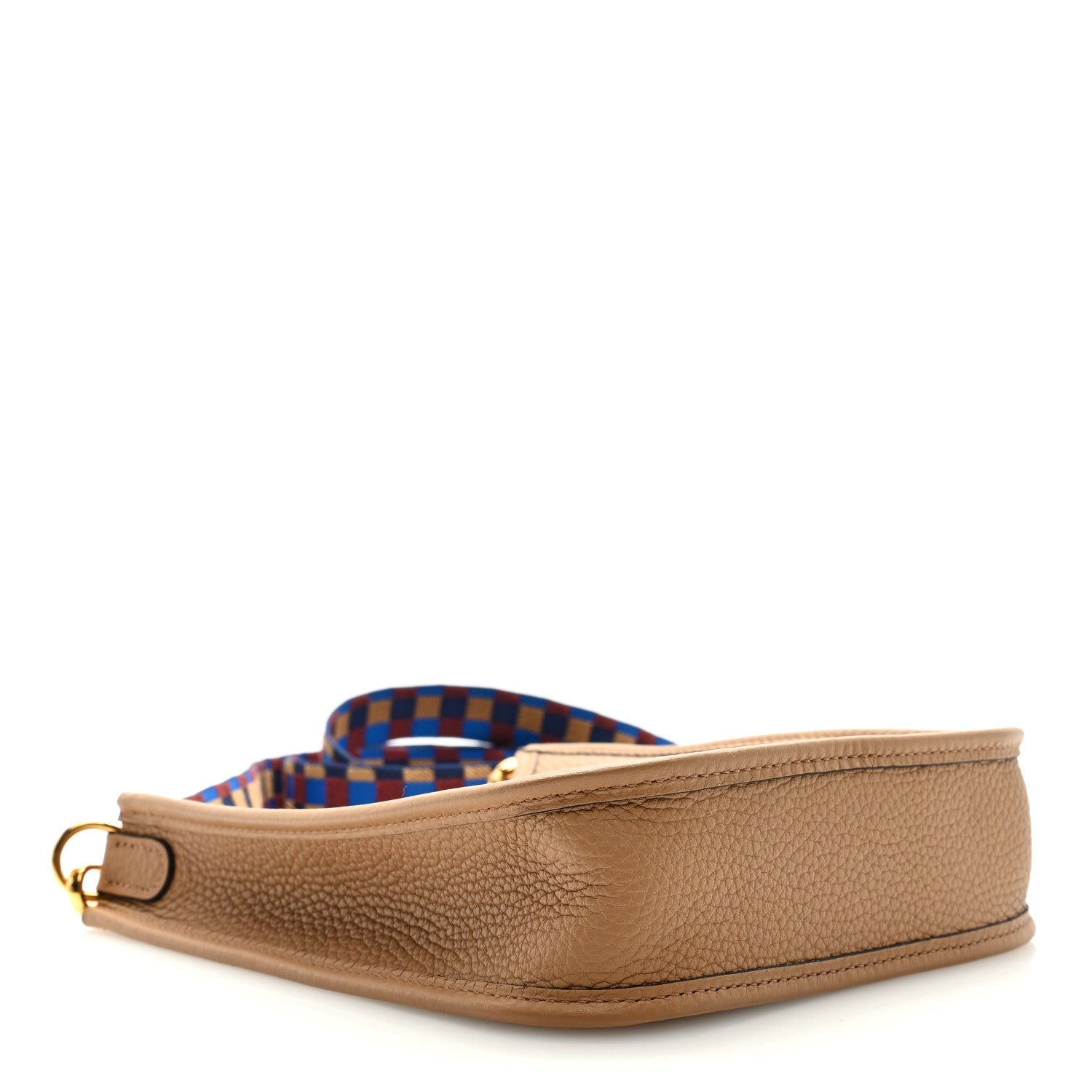 Hermes Taurillon Clemence Maxi Quadrille Evelyne TPM Chai Bleu Rouge H Bleu Saphir 3 of 9